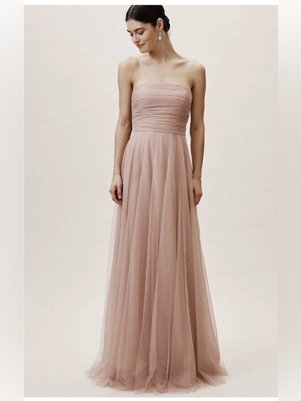BHLDN x Jenny Yoo 4 Blush Pink Ryder Tulle Convertible Formal Bridesmaids Dress